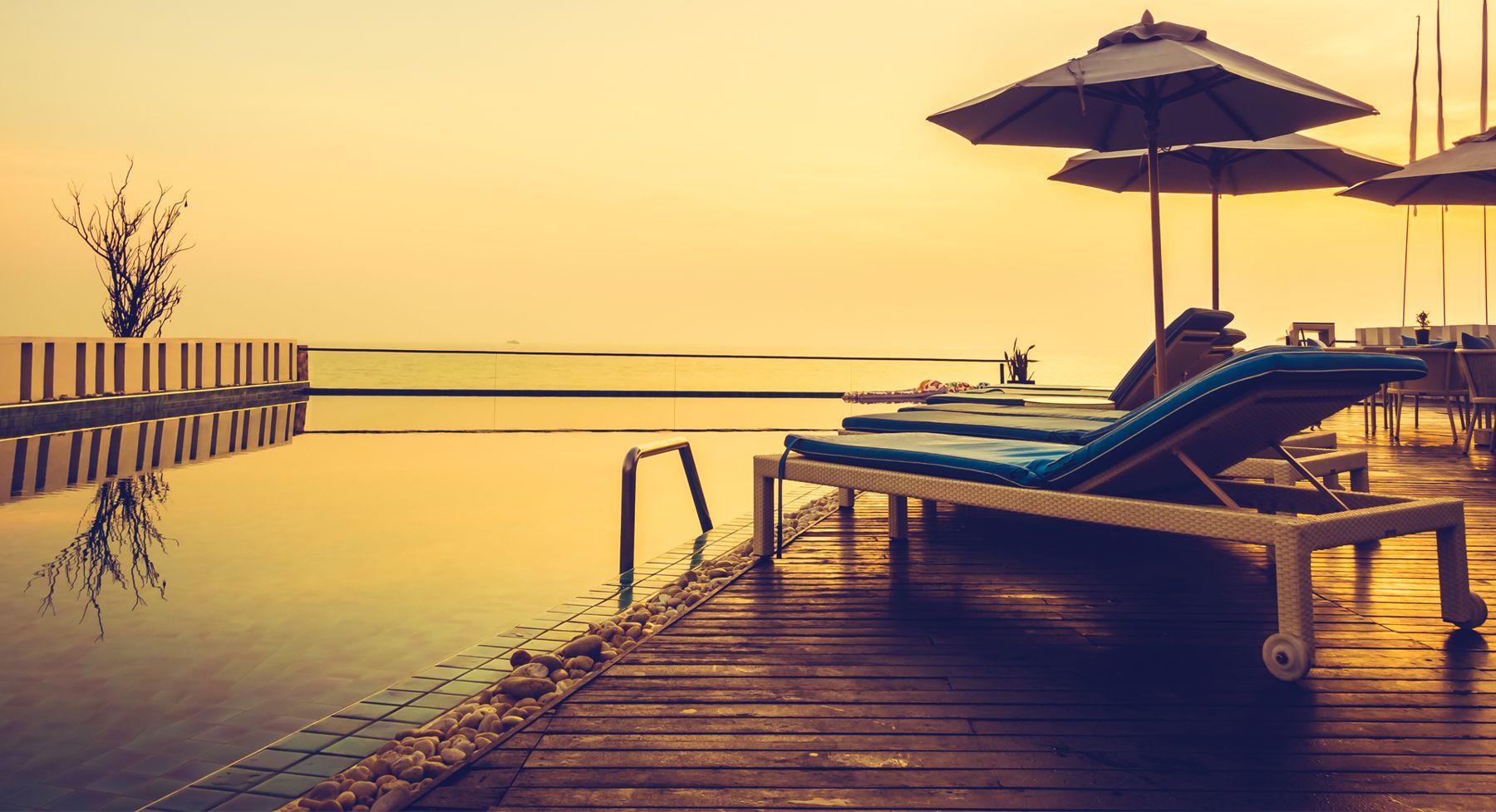 The deck at sunset